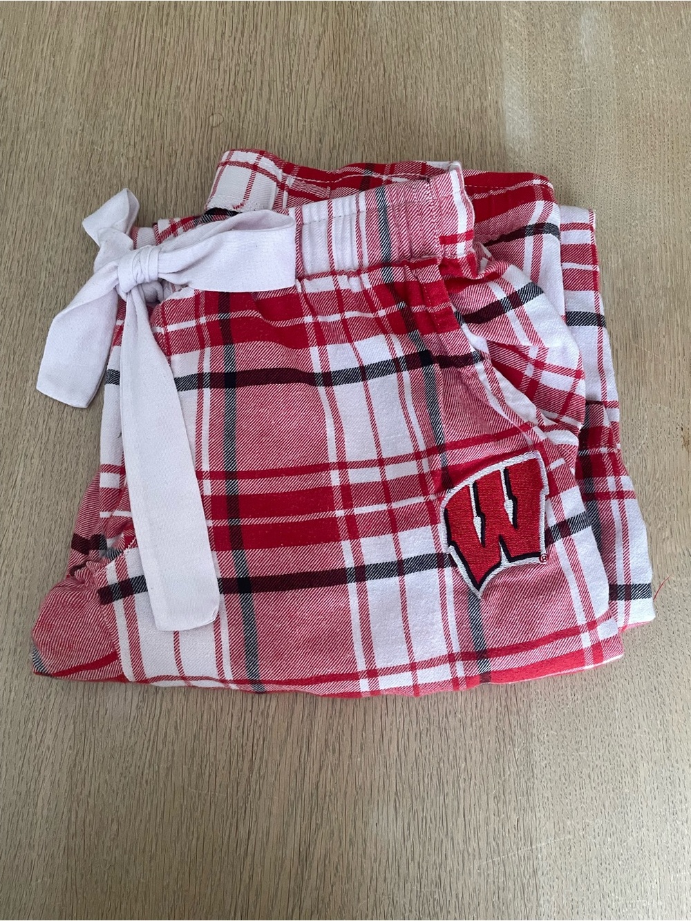 Women’s University of Wisconsin Red Plaid Pajama Pants